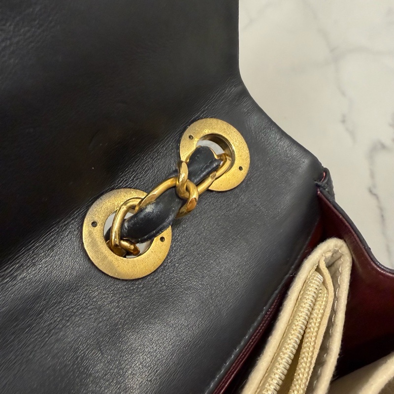 Chanel • 經典黑金羊皮貝嫂包 34-26