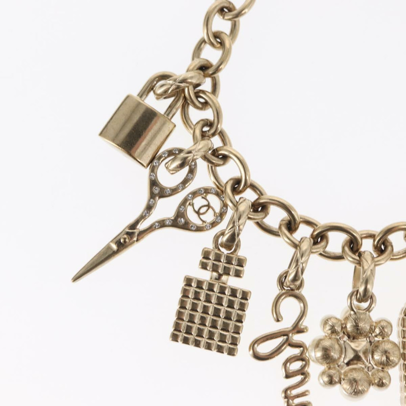 【日本直送】香奈兒 COCO 標誌手鐲，金色金屬材質，CC 標誌，正品編號 BA9218SAM-13