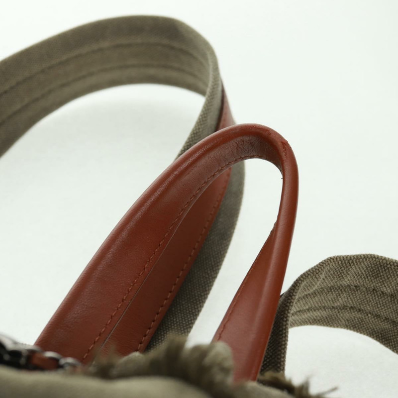 【日本直送】香奈兒 Cruise Line 雙肩包 帆布亮片 卡其色 銀色 CC 標誌 BA9220SAM-7