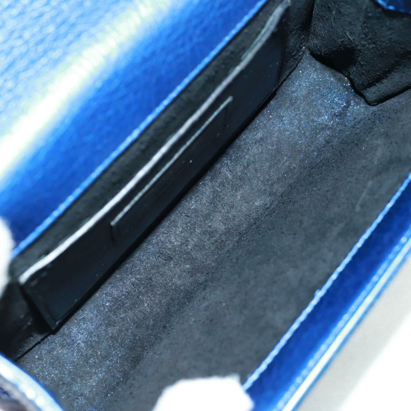 【日本直送】SAINT LAURENT 鏈條 Kate 肩背包 皮革 藍色 金色 正品 163093SAV-10