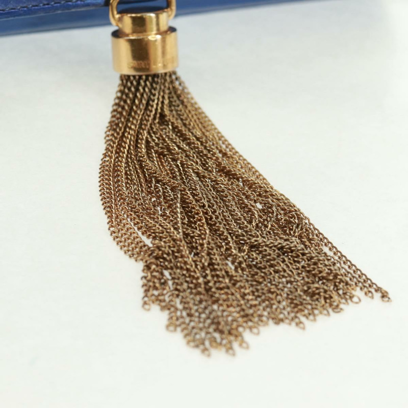 【日本直送】SAINT LAURENT 鏈條 Kate 肩背包 皮革 藍色 金色 正品 163093SAV-19