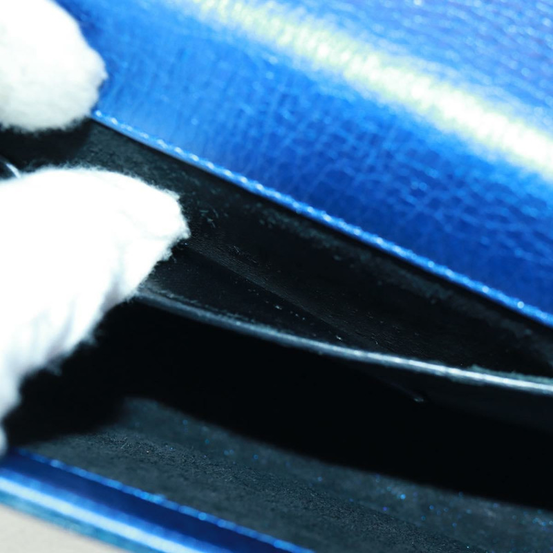 【日本直送】SAINT LAURENT 鏈條 Kate 肩背包 皮革 藍色 金色 正品 163093SAV-24