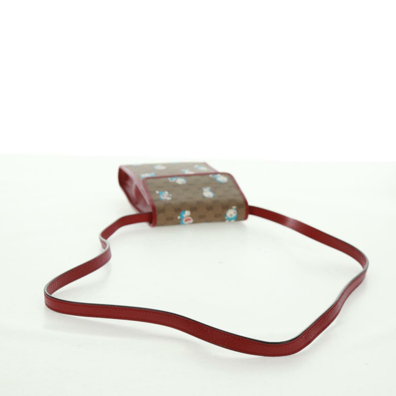 【日本直送】GUCCI Micro GG Supreme哆啦A夢肩包 PVC 米色 金色 647805 正品 163610SM-6