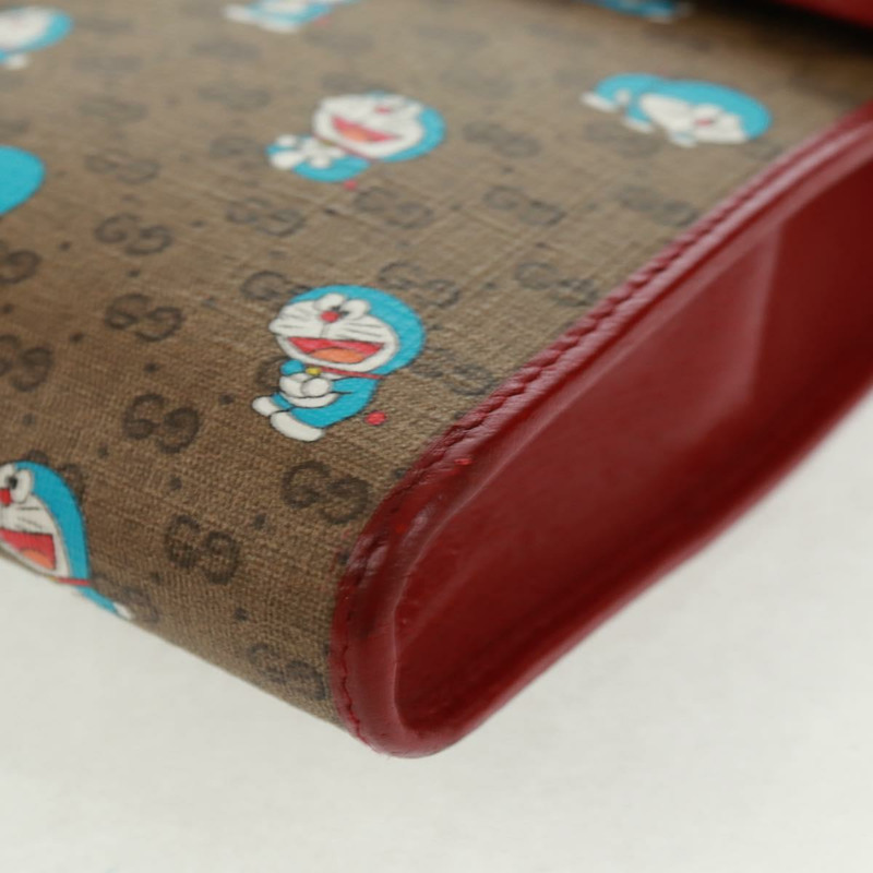 【日本直送】GUCCI Micro GG Supreme哆啦A夢肩包 PVC 米色 金色 647805 正品 163610SM-14