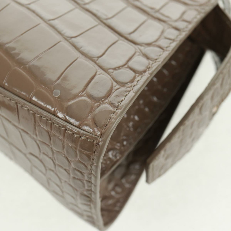 【日本直送】BALENCIAGA Neo Classic City 手提包 漆皮 2way 灰色/金色 638524 Auth am10547SAM-17