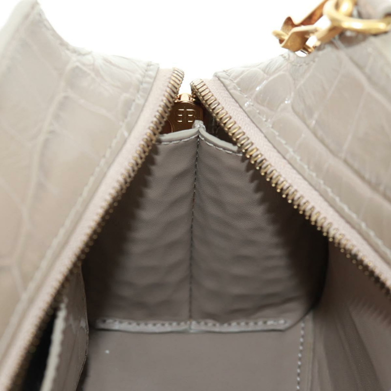 【日本直送】BALENCIAGA Neo Classic City 手提包 漆皮 2way 灰色/金色 638524 Auth am10547SAM-21