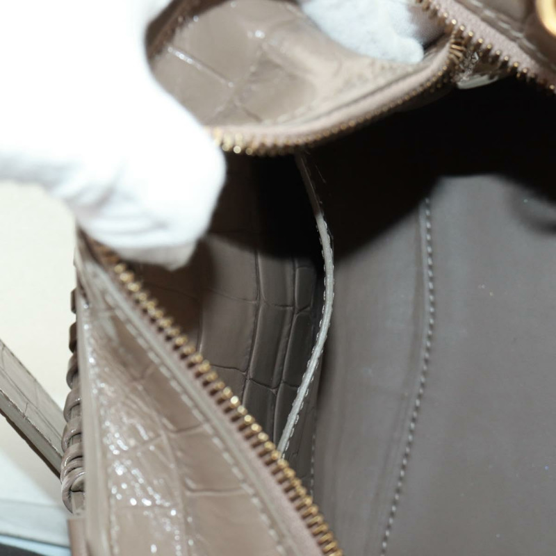 【日本直送】BALENCIAGA Neo Classic City 手提包 漆皮 2way 灰色/金色 638524 Auth am10547SAM-23