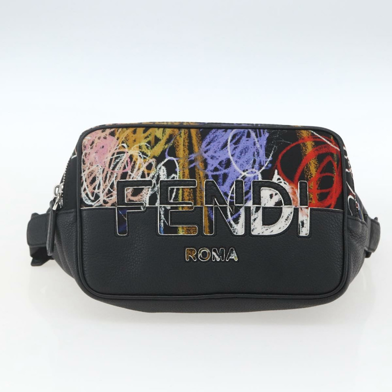【日本直送】FENDI 腰包 尼龍皮革 多色 銀色 正品 ka1596SAM-4