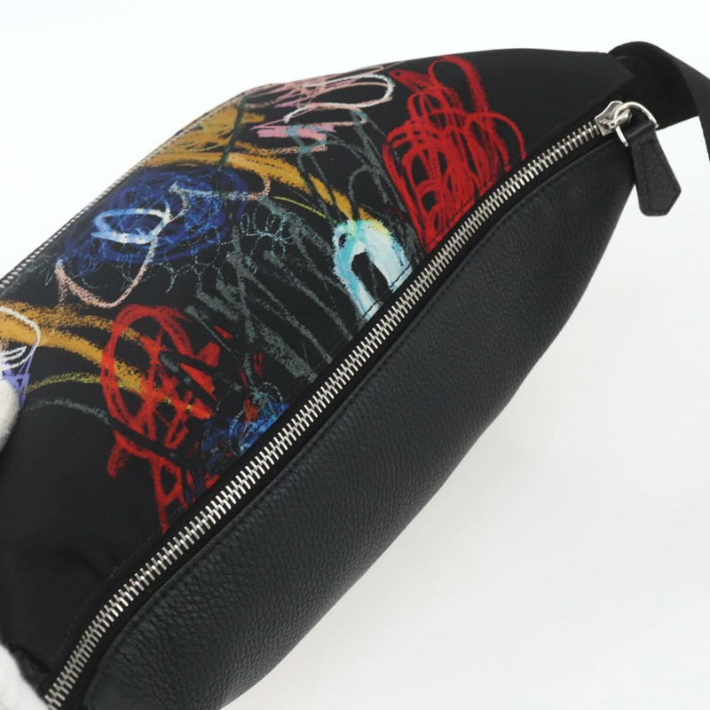 【日本直送】FENDI 腰包 尼龍皮革 多色 銀色 正品 ka1596SAM-5