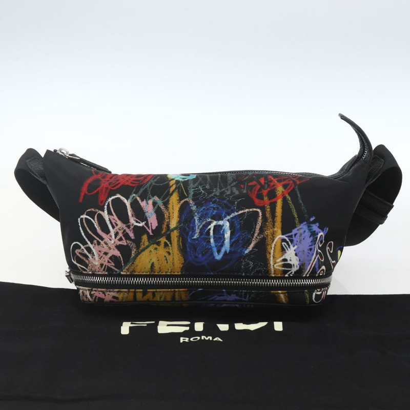 【日本直送】FENDI 腰包 尼龍皮革 多色 銀色 正品 ka1596SAM-11