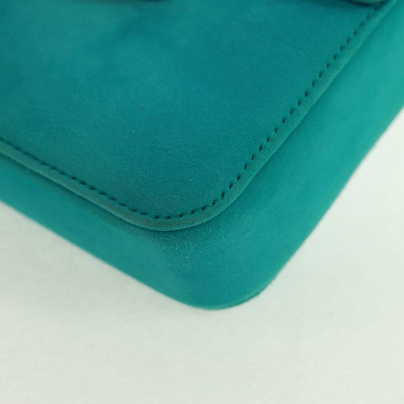 【日本直送】PRADA 手提包 麂皮 綠松石藍 金色 正品 165751SAV-15