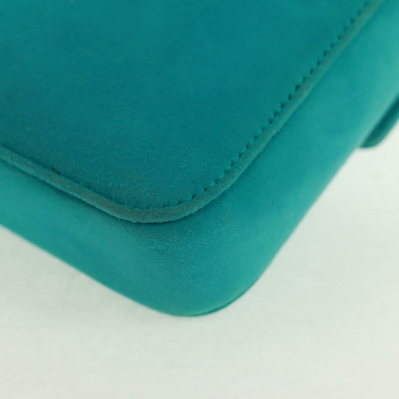 【日本直送】PRADA 手提包 麂皮 綠松石藍 金色 正品 165751SAV-17