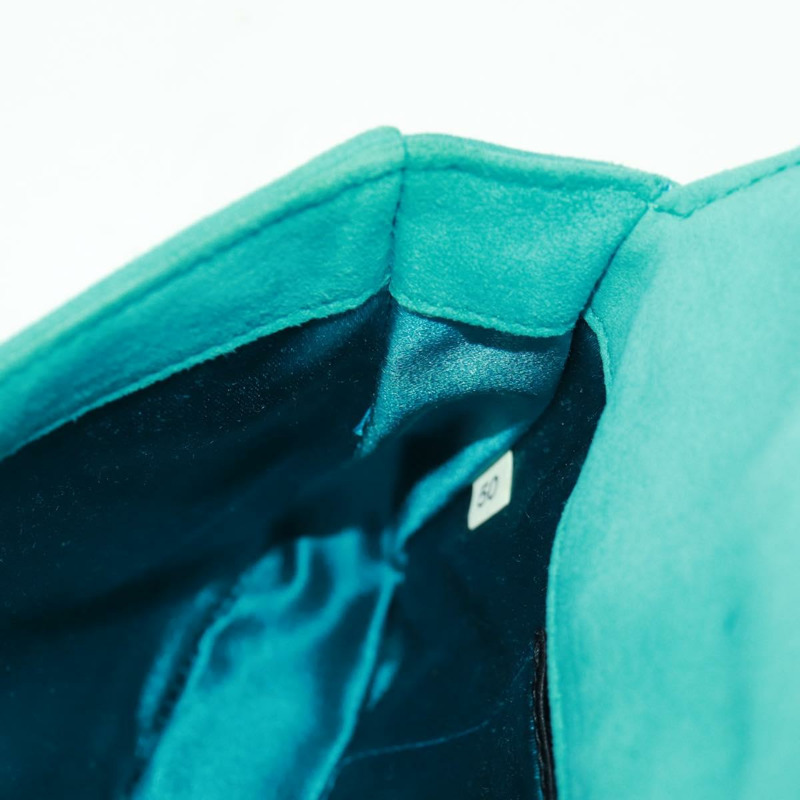 【日本直送】PRADA 手提包 麂皮 綠松石藍 金色 正品 165751SAV-22