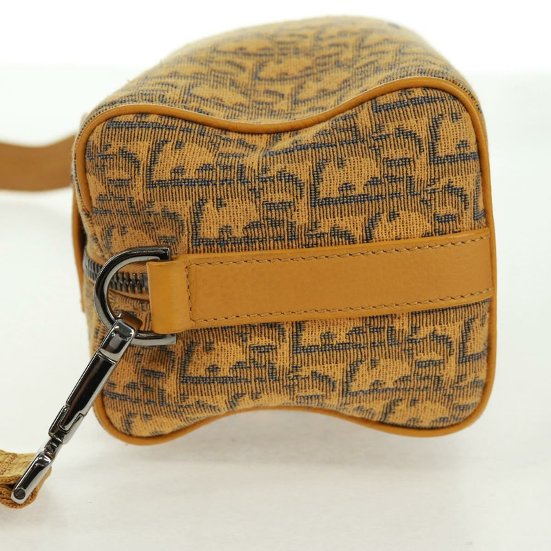 【日本直送】Christian Dior Trotter帆布馬鞍斜背包 Dior Lanco 黃色正品 165473SAM-2