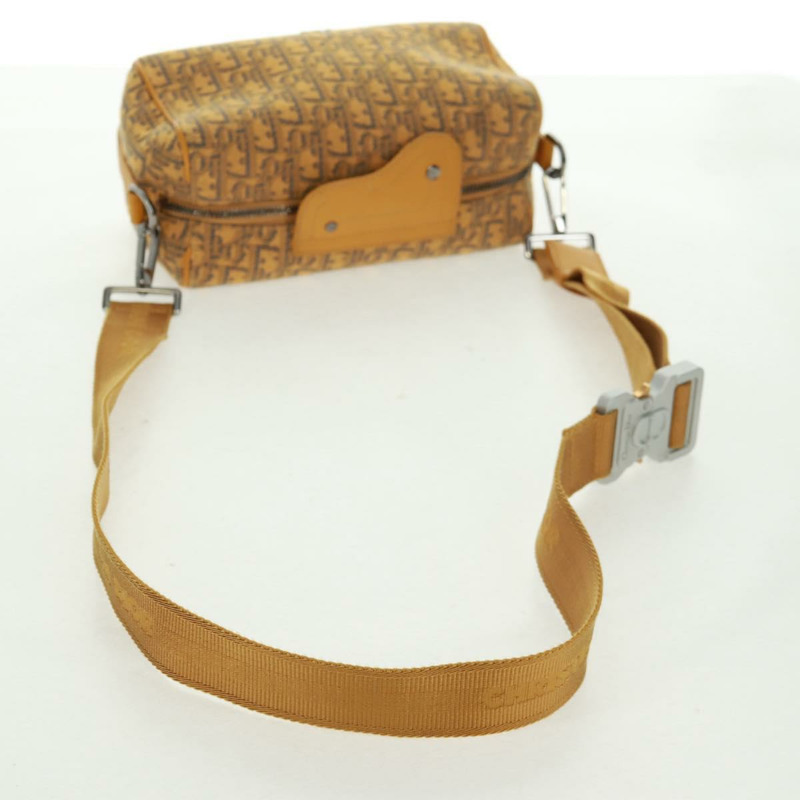 【日本直送】Christian Dior Trotter帆布馬鞍斜背包 Dior Lanco 黃色正品 165473SAM-6