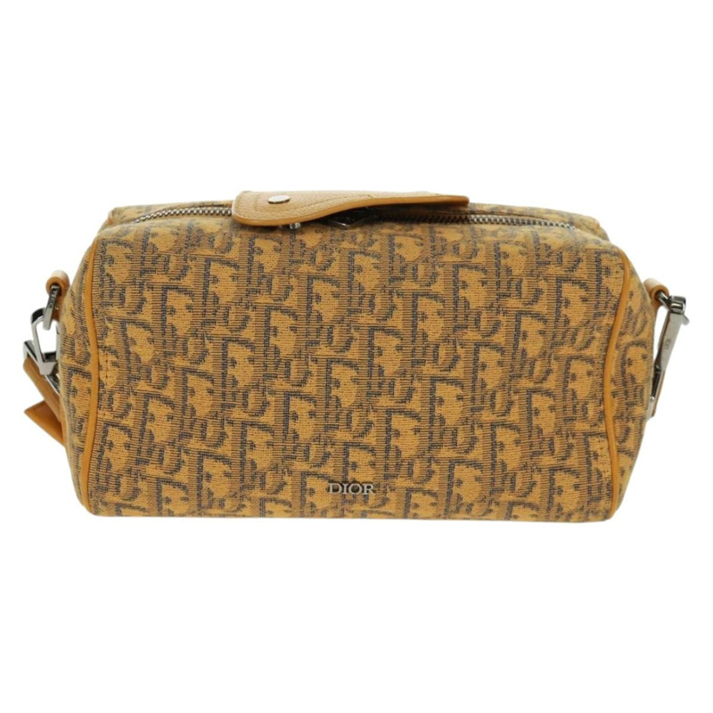 【日本直送】Christian Dior Trotter帆布馬鞍斜背包 Dior Lanco 黃色正品 165473SAM-12