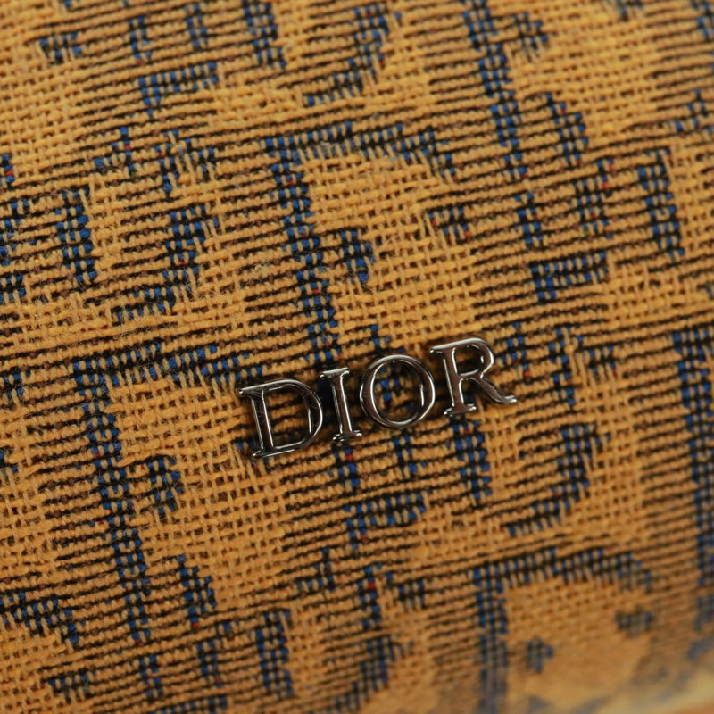 【日本直送】Christian Dior Trotter帆布馬鞍斜背包 Dior Lanco 黃色正品 165473SAM-18