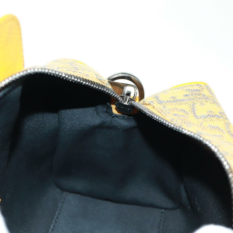 【日本直送】Christian Dior Trotter帆布馬鞍斜背包 Dior Lanco 黃色正品 165473SAM-20