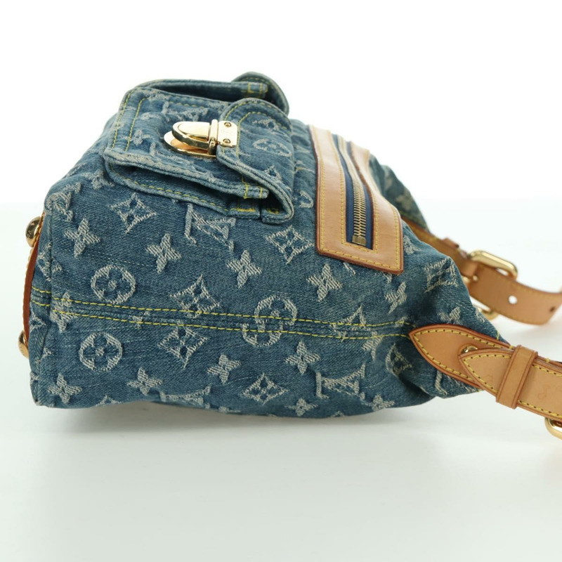 【日本直送】路易威登 Monogram 牛仔布 Buggy PM 肩背包 藍色 M95049 LV 正品 ki6552M-3