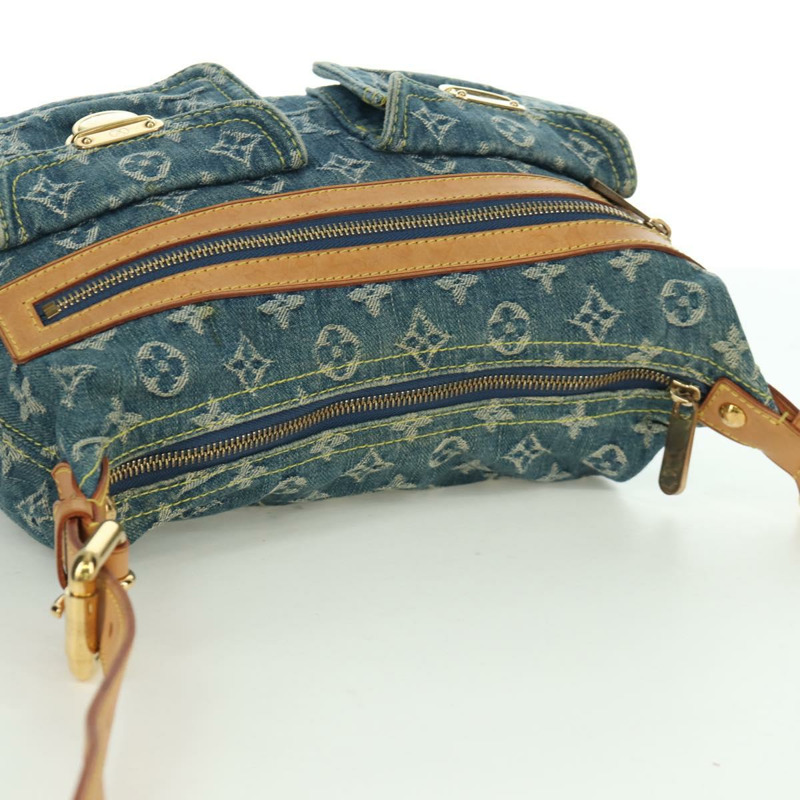 【日本直送】路易威登 Monogram 牛仔布 Buggy PM 肩背包 藍色 M95049 LV 正品 ki6552M-13