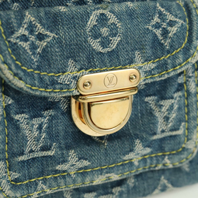 【日本直送】路易威登 Monogram 牛仔布 Buggy PM 肩背包 藍色 M95049 LV 正品 ki6552M-20