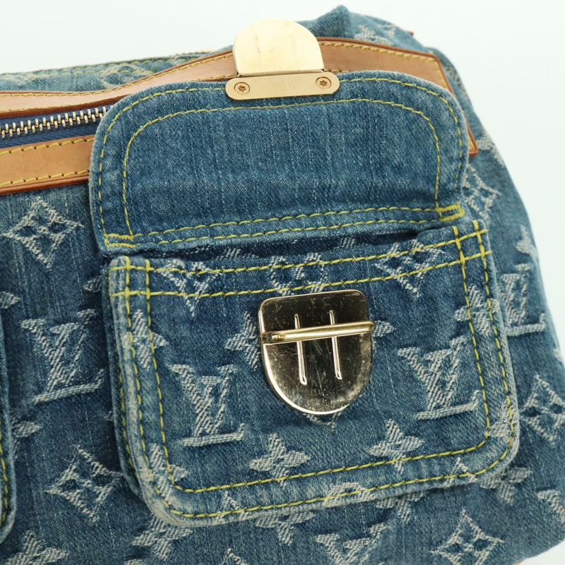 【日本直送】路易威登 Monogram 牛仔布 Buggy PM 肩背包 藍色 M95049 LV 正品 ki6552M-21