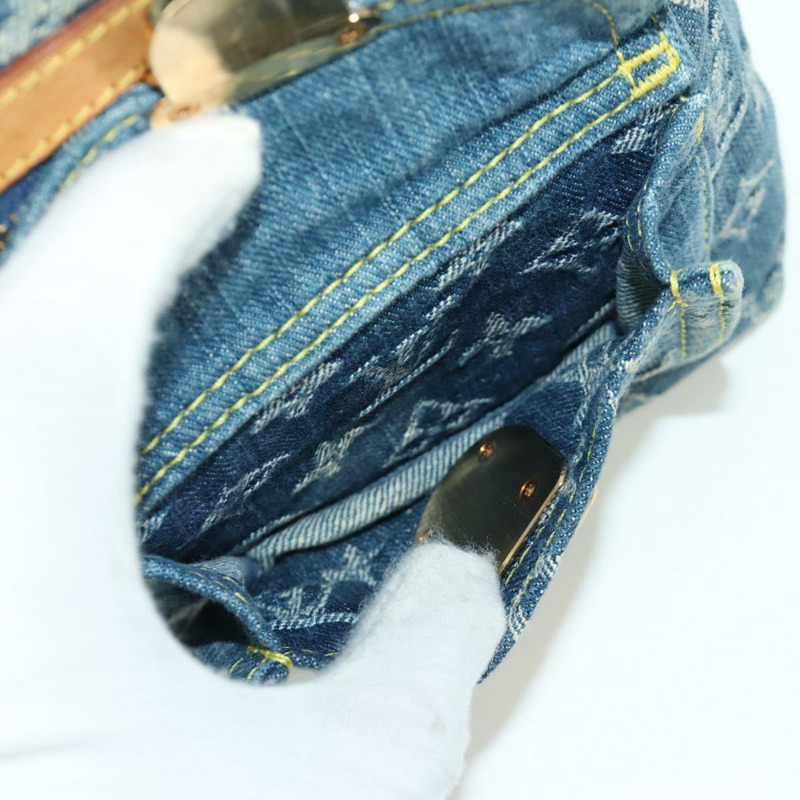 【日本直送】路易威登 Monogram 牛仔布 Buggy PM 肩背包 藍色 M95049 LV 正品 ki6552M-22