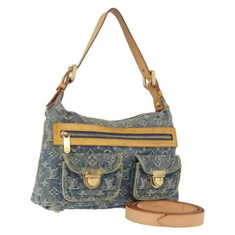 路易威登 Monogram 牛仔布 Buggy PM 肩背包 藍色 M95049 LV Auth ka2803V