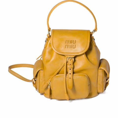 Miu Miu 女士 徽標皮革背包均碼碼18cm*11.5cm*22cm