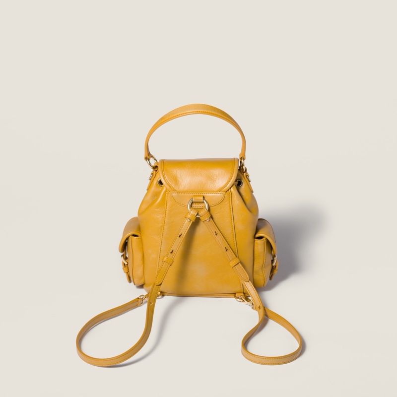 Miu Miu 女士 徽標皮革背包均碼碼18cm*11.5cm*22cm-3