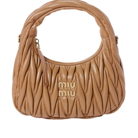 Miu Miu 女士 Wander 絎縫納帕皮革手提包均碼碼