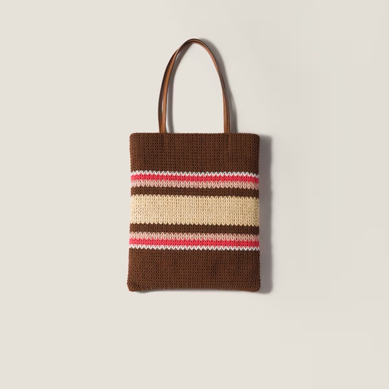 Miu Miu 女士 拉菲草編織手提袋均碼碼32cm*41cm-2