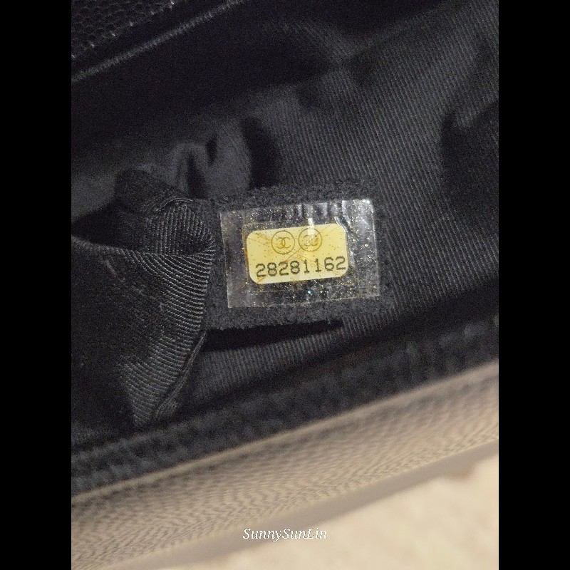 Chanel Boy 25 香奈兒 boy 25 黑色荔枝皮復古金鍊-48