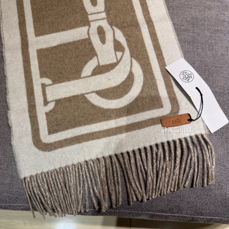 Hermes 全新 Petite Casaque Coaching 喀什米爾圍巾-5