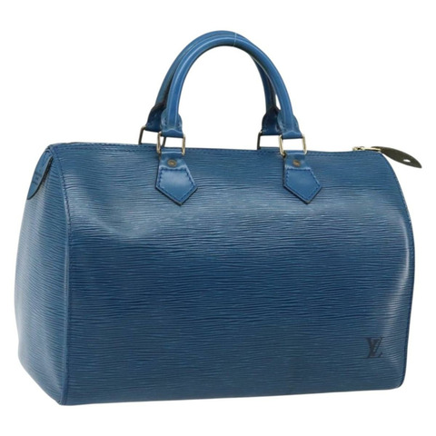 路易威登 Epi Speedy 30 手提包 托萊多藍 M43005 LV 正品 LNZ053A