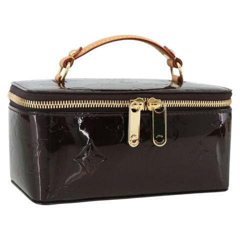 路易威登 Monogram Vernis 珠寶盒 Amarante M91272 LV Auth LNZ215V