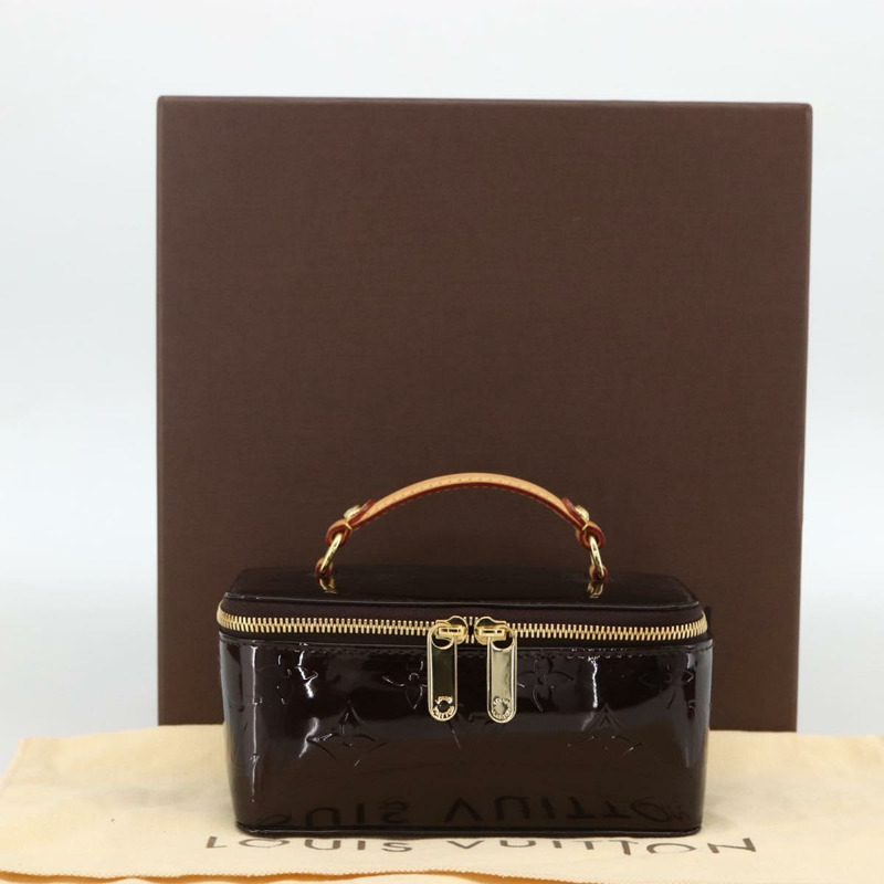 【日本直送】路易威登 Monogram Vernis 珠寶盒 Amarante M91272 LV Auth LNZ215V-11