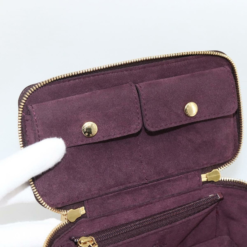 【日本直送】路易威登 Monogram Vernis 珠寶盒 Amarante M91272 LV Auth LNZ215V-18