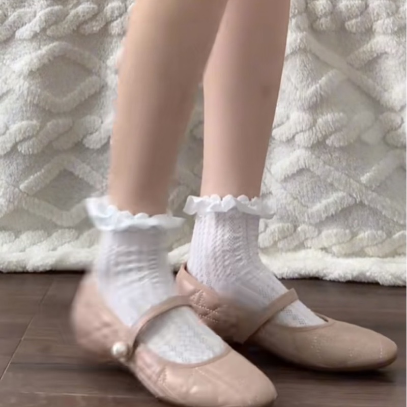 Dior 籐格紋瑪莉珍平底鞋 奶茶色-2