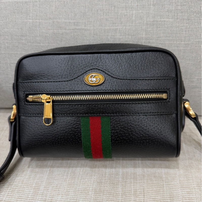 Gucci 全皮相機包 黑色-4