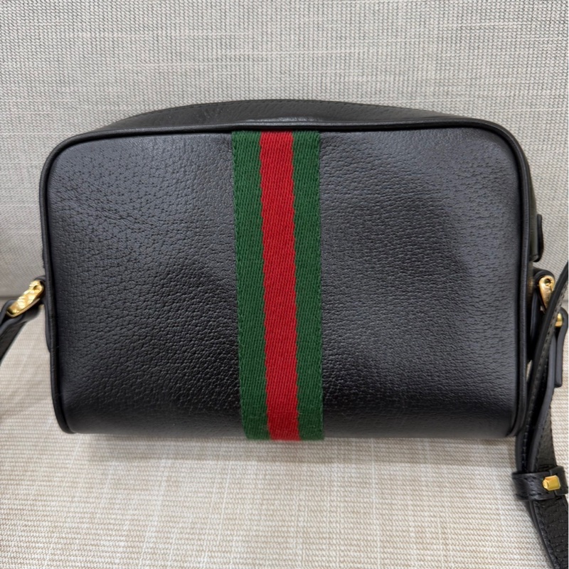 Gucci 全皮相機包 黑色-5