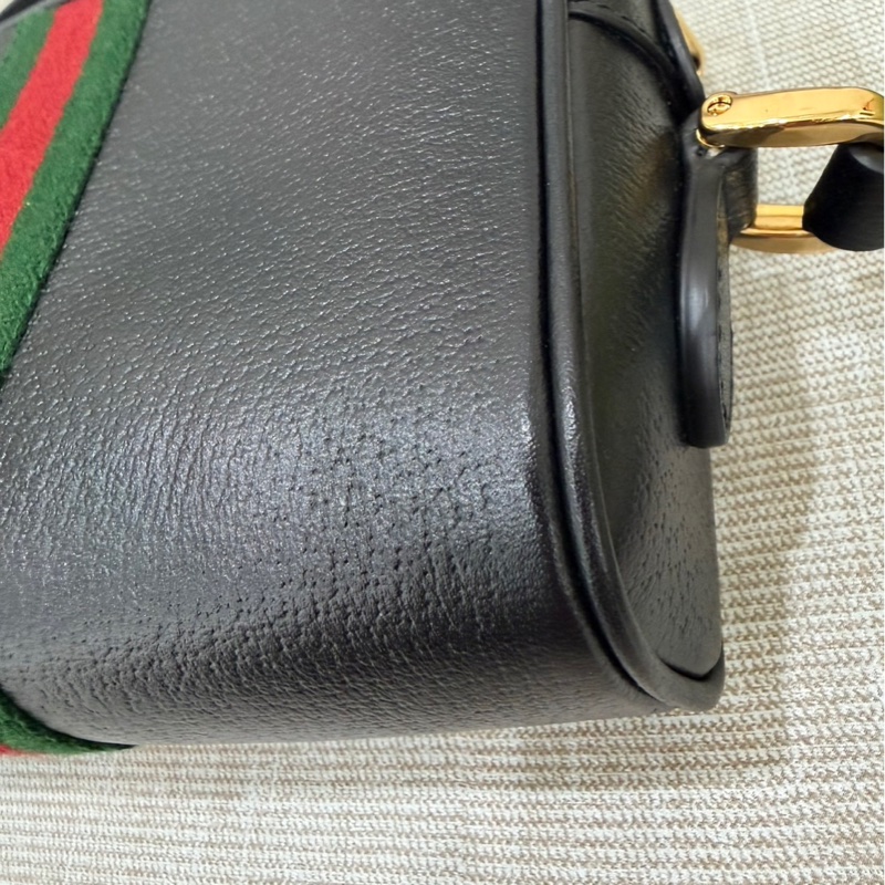 Gucci 全皮相機包 黑色-10