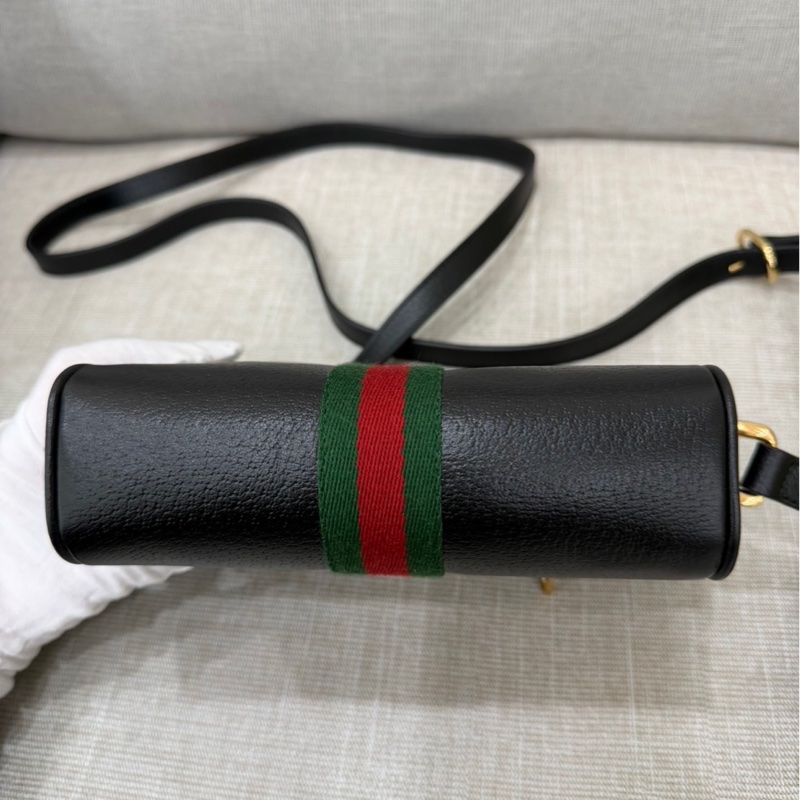 Gucci 全皮相機包 黑色-12