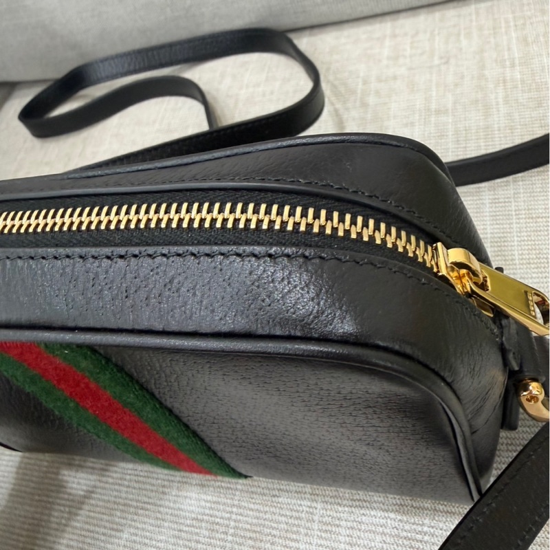 Gucci 全皮相機包 黑色-13