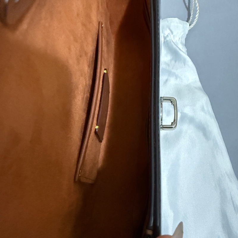 COACH STUDIO BAGUETTE 漆皮金屬C字肩背/斜背兩用法棍包-黑色-4