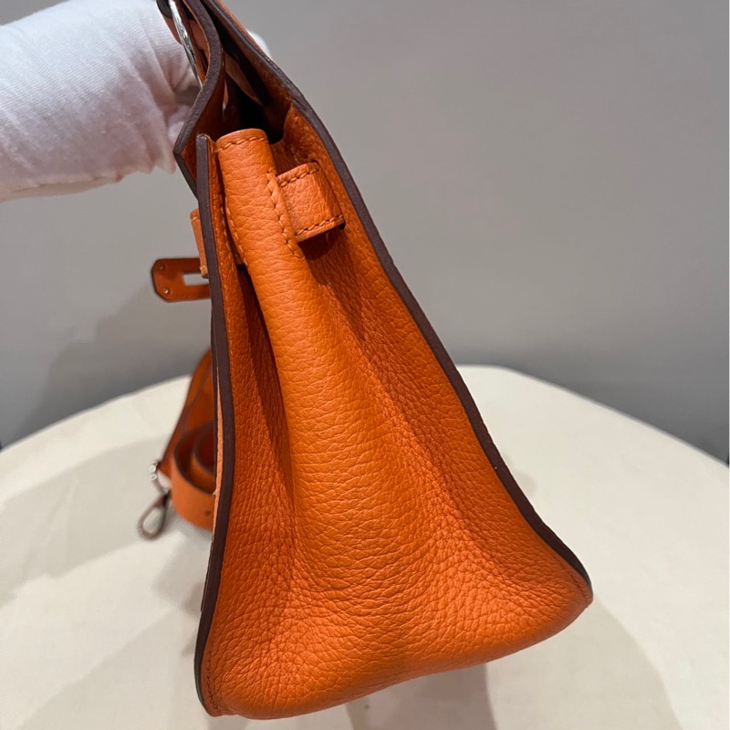 🌈Hermes🧡Jypsiere 28🧡橙色銀扣🌈99新🌟Stamp P🌟愛馬仕🌟-4