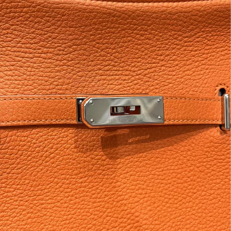 🌈Hermes🧡Jypsiere 28🧡橙色銀扣🌈99新🌟Stamp P🌟愛馬仕🌟-6
