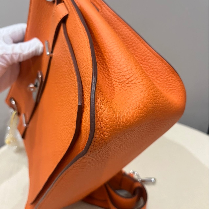 🌈Hermes🧡Jypsiere 28🧡橙色銀扣🌈99新🌟Stamp P🌟愛馬仕🌟-7