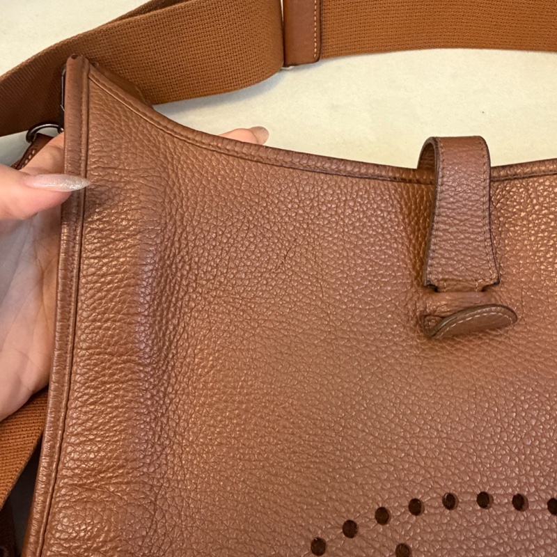 【經典金剛棕🤎性價比很高✨超級實用】Hermes 愛馬仕 伊芙琳 Evelyne 29 框p刻-1