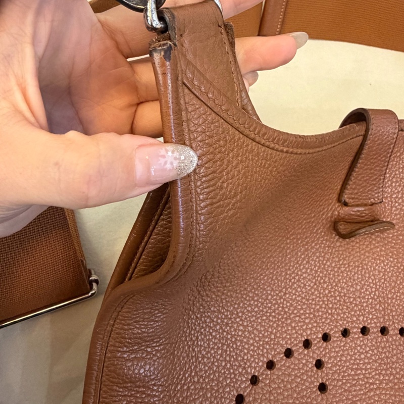 【經典金剛棕🤎性價比很高✨超級實用】Hermes 愛馬仕 伊芙琳 Evelyne 29 框p刻-2